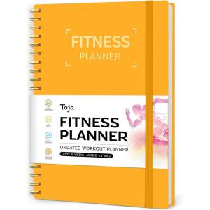 image:imageFitness Workout Journal for Women amp Men A555 x 85 Workout Log Book Planner for Tracking Progress and Achieving Your Wellness GoalsLavenderkYellow