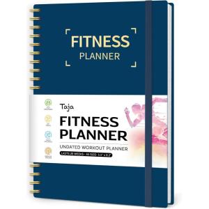 image:imageFitness Workout Journal for Women amp Men A555 x 85 Workout Log Book Planner for Tracking Progress and Achieving Your Wellness GoalsLavenderlNavy Blue