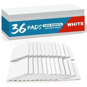 image:imageLined Sticky Notes 36 Pads 3x3 Inches SelfStick Note Pads Perfect for Office Study and Daily Life Organization  VintageWhite