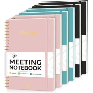 image:imageMeeting Notebook for Work Organization  Work Planner Notebook with Action Items Agenda Planner for Note Taking 160 Pages 69 X 99 Project Organizer for Men amp Women  Pinkz Multi