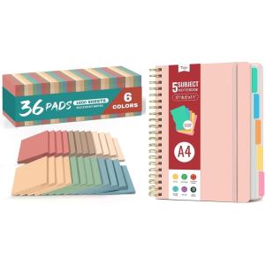 image:imageTaja A4 Subject Notebook and Sticky Notes
