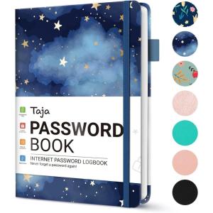 image:imageTaja Password Keeper Book with Alphabetical Tabs Small Password Books for Seniors Password Notebook for Internet Website Address Log in Detail Password Logbook to Help You Stay Organized  Rose GoldBYou Are My Star