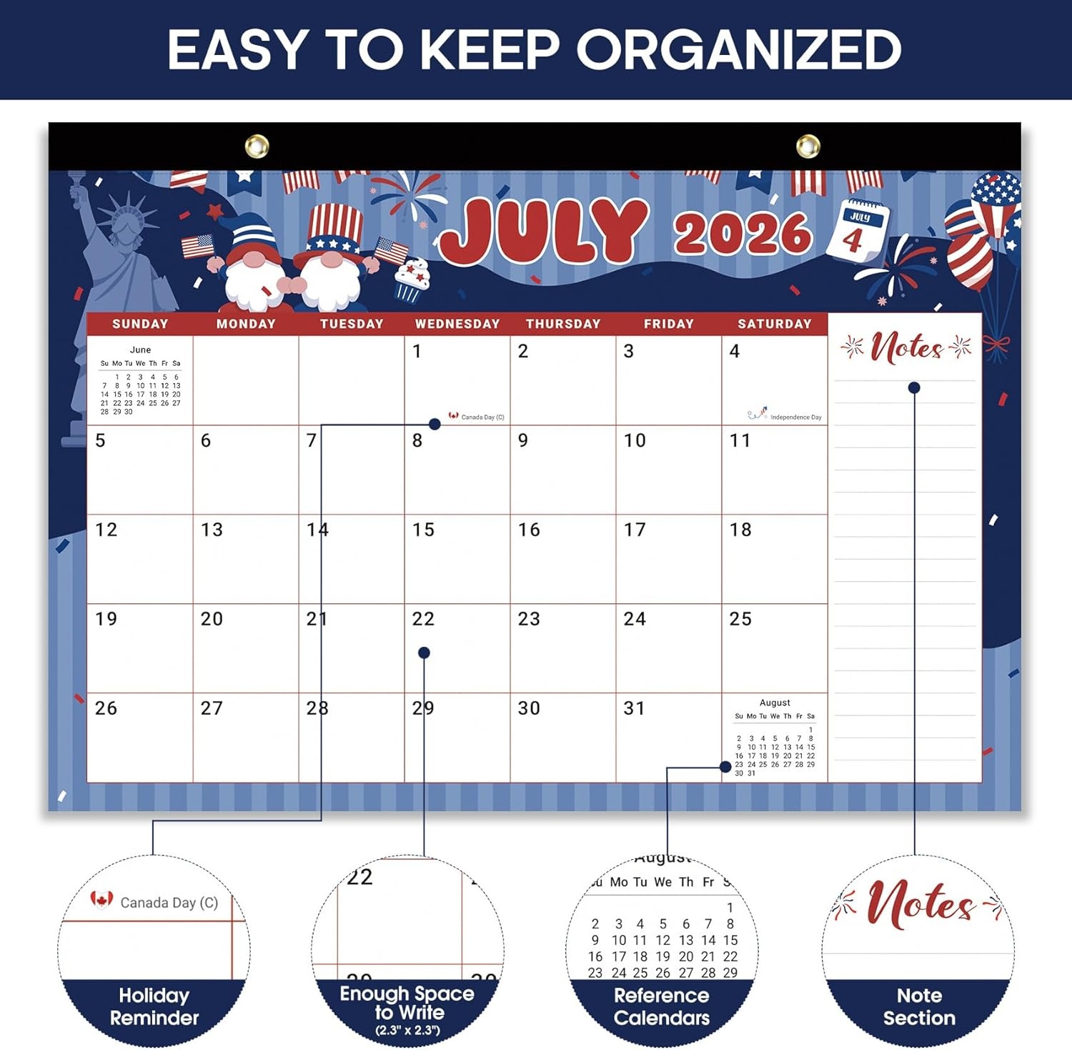 image:imageDesk Calendar 20262027 18Month Calendar Runs from July 2026 to December 2027 Large 17 x 12 Monthly Desktop amp Wall Calendar for Home amp Office FloralfWatercolor Festival