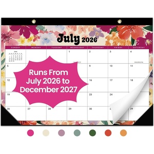 image:imageDesk Calendar 20262027 18Month Calendar Runs from July 2026 to December 2027 Large 17 x 12 Monthly Desktop amp Wall Calendar for Home amp Office  FloraldVivid Bloom