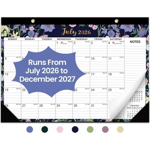 image:imageDesk Calendar 20262027 18Month Calendar Runs from July 2026 to December 2027 Large 17 x 12 Monthly Desktop amp Wall Calendar for Home amp Office  FloralgMidnight Garden