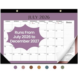 image:imageDesk Calendar 20262027 18Month Calendar Runs from July 2026 to December 2027 Large 17 x 12 Monthly Desktop amp Wall Calendar for Home amp Office  FloraleBoho Colors