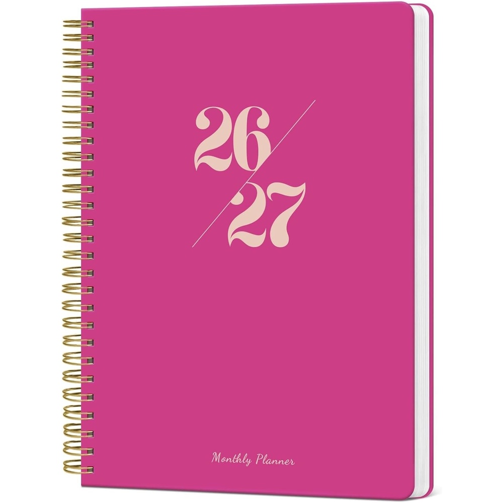 image:imageMonthly Planner 20262027 18 Months Calendar Planner 20262027 Runs from July 2026 December 2027 7 x 10 Perfect for School Office Home Planning Lemon YellowGFuchsia Pink