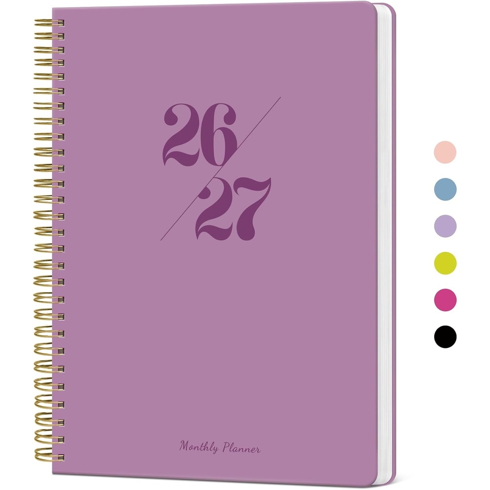image:imageMonthly Planner 20262027 18 Months Calendar Planner 20262027 Runs from July 2026 December 2027 7 x 10 Perfect for School Office Home Planning Lemon YellowLBoho Purple